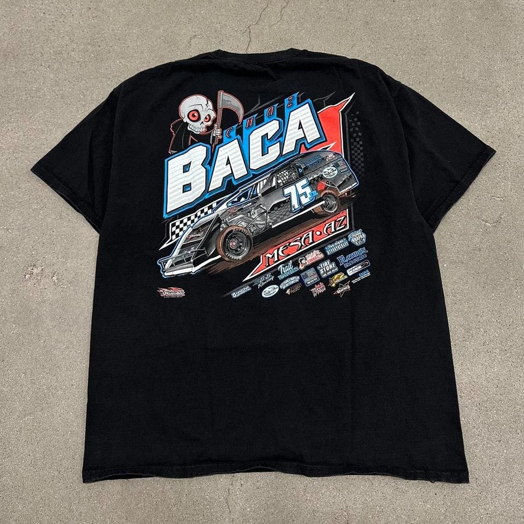 Y2K Skull Racing Grunge T-Shirt