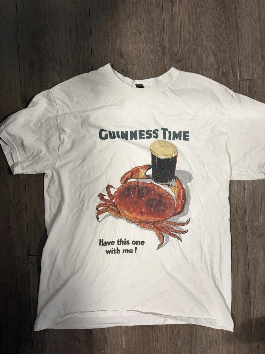 Guinness Time Gildan T-Shirt Men's Large Short Sleeve Graphic Logo Crew Neck