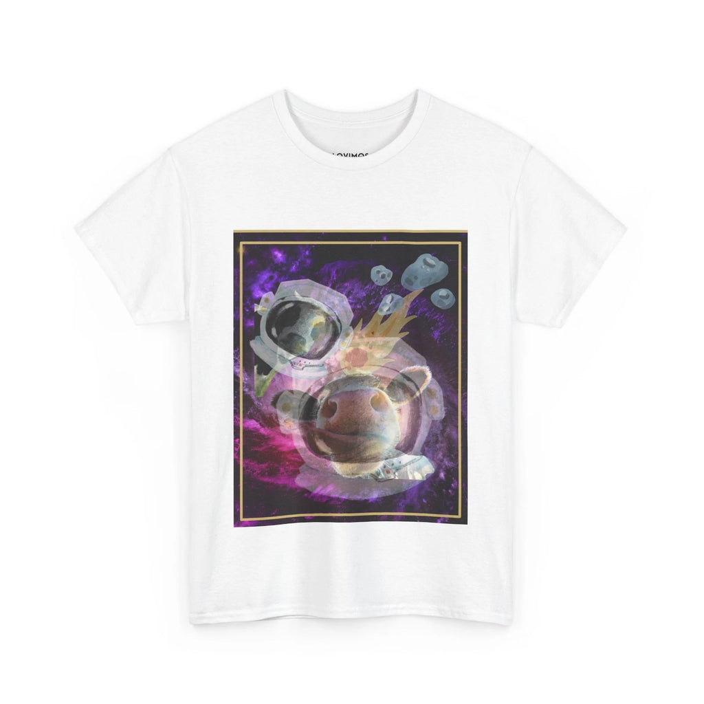 Cosmic Adventure Unisex Heavy Cotton Tee, Space Tee, Astronaut Shirt, Trendy