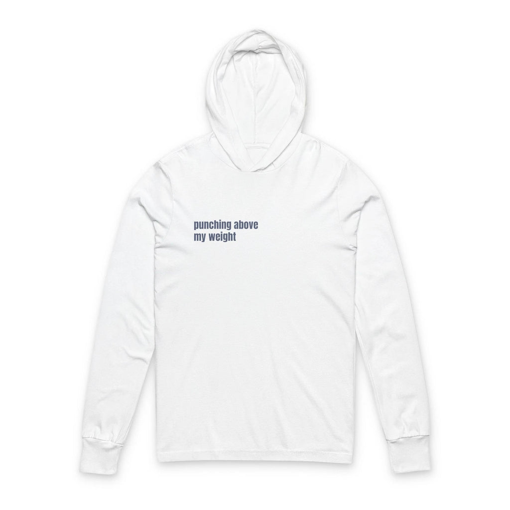 Punching Above My Weight Stylish Funny Minimalist Statement Hoodie