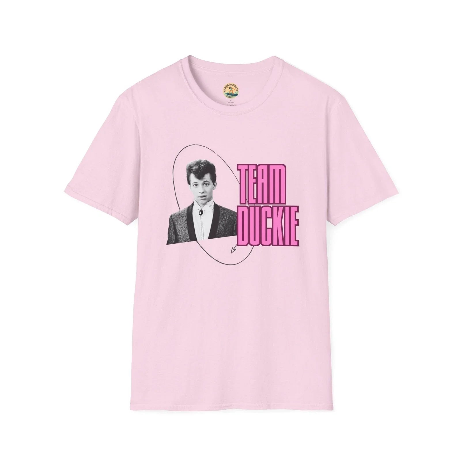 Team Duckie T-Shirt | Retro Teen Movie Portrait, Pretty in Pink