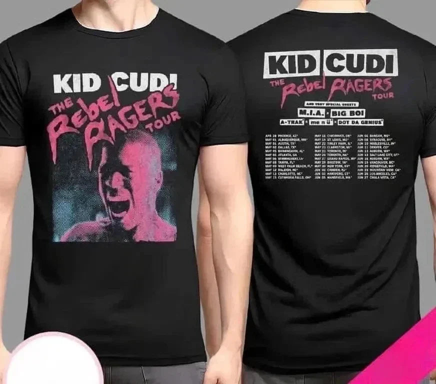 Kid Cudi The Rebel Ragers Tour Dates 2026 With Special Guest T-Shirt Full Size