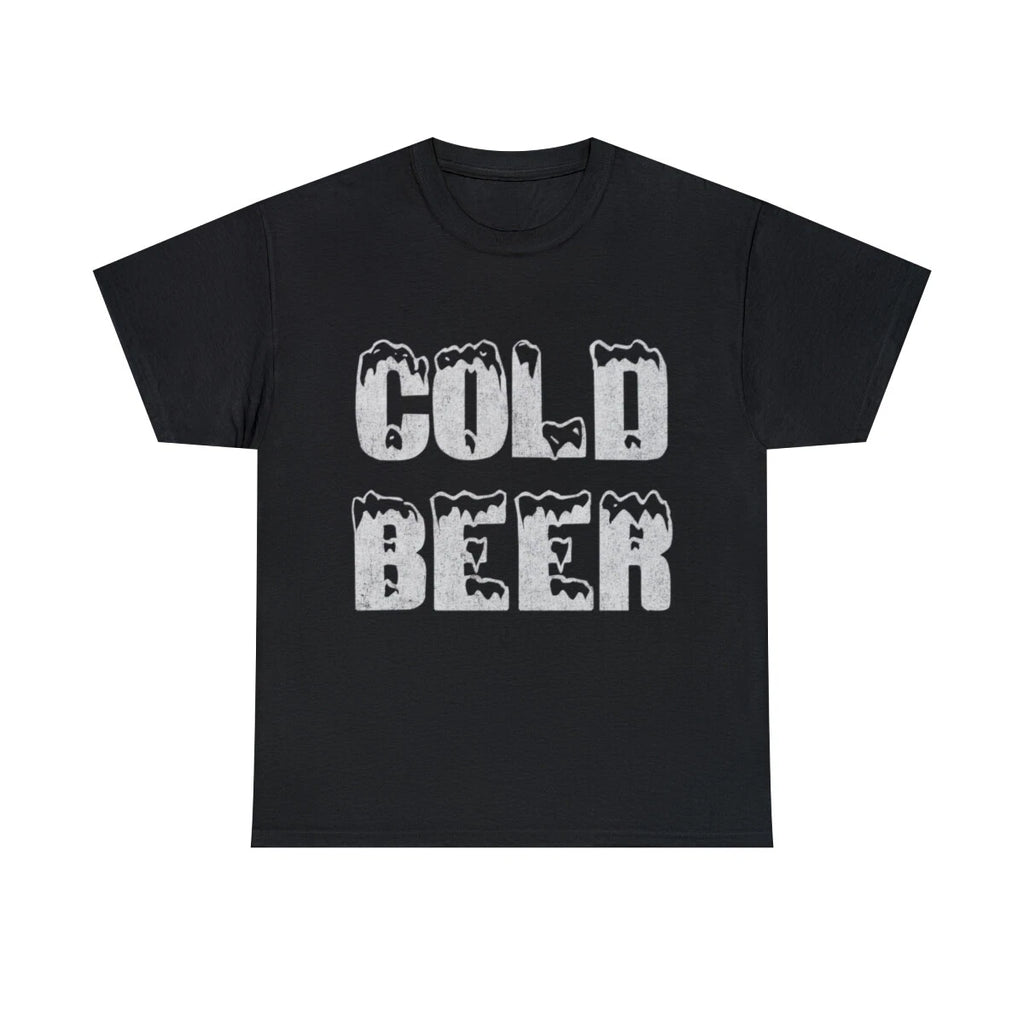 Retro Cold Beer Graphic Tee Shirt, S-5XL