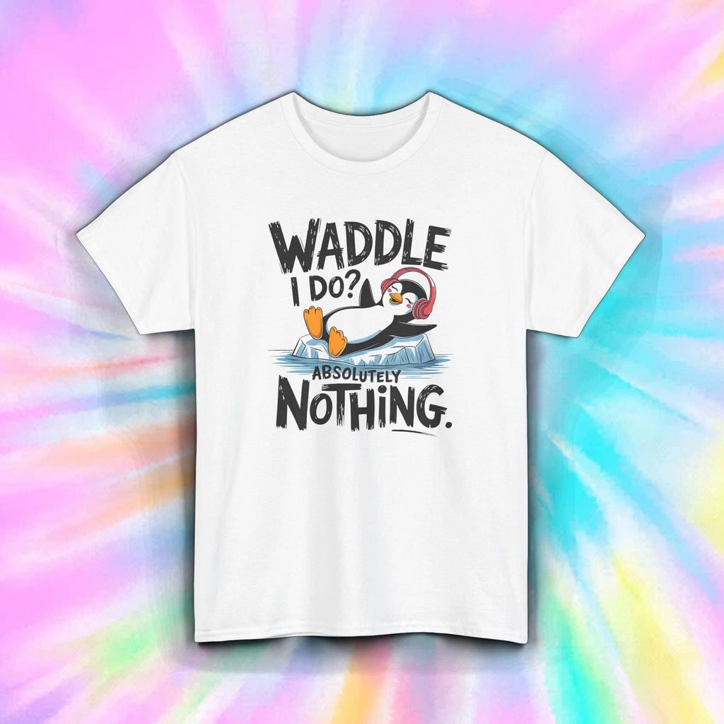 Funny Lazy Penguin Waddle I Do Absolutely Nothing Iceberg T-Shirt S-5XL