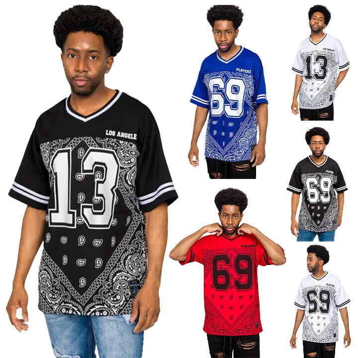 Victorious Men's Bandana Paisley 13 And 69 Team Football Jersey FJ13 & FJ69