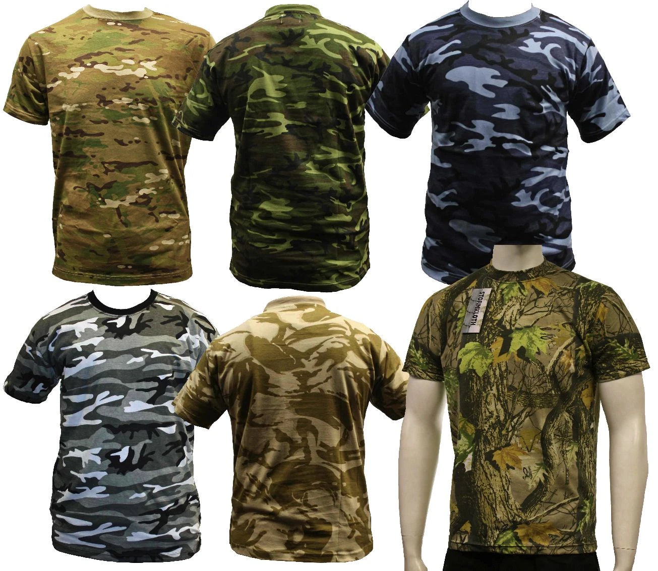 CAMO ARMY MILITARY COMBAT T-SHIRTS TEES S-3XL