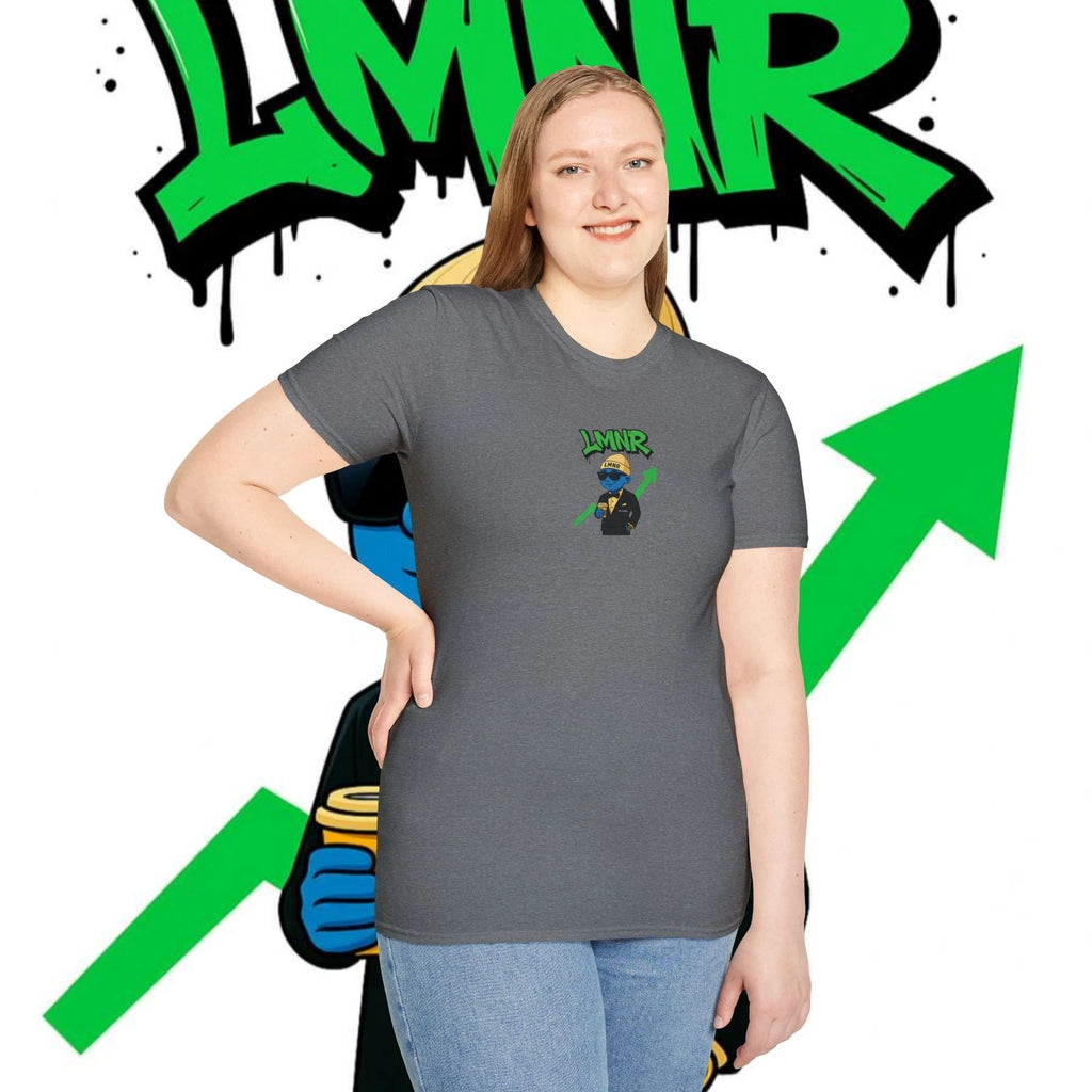 LMNR T-Shirt with QR Code, Trendy Streetwear Tee, Perfect for Casual Outings,