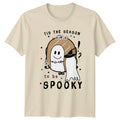 Tis The Season To Be Womens T-Shirt Cute Ghost Halloween Gift For Her