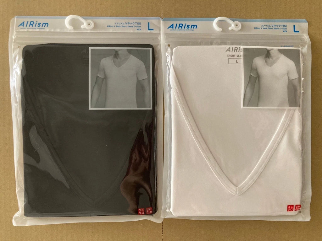 UNIQLO Japan MEN AIRism Short Sleeve V Neck T-shirt