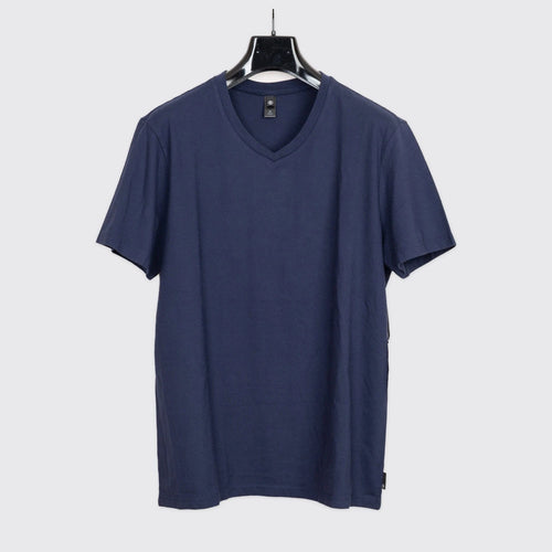 AG Adriano Goldschmied T-Shirt Size L Men Deep Navy Blue V-Neck Bryce Tee