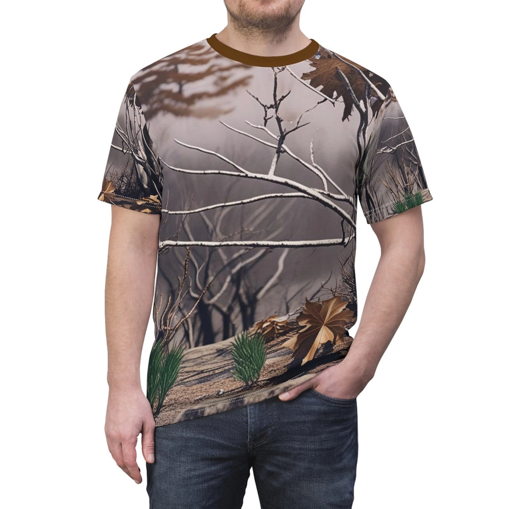 Nature-Inspired Unisex Cut & Sew Tee, Outdoor Lover Shirt, Unique Graphic Tee,