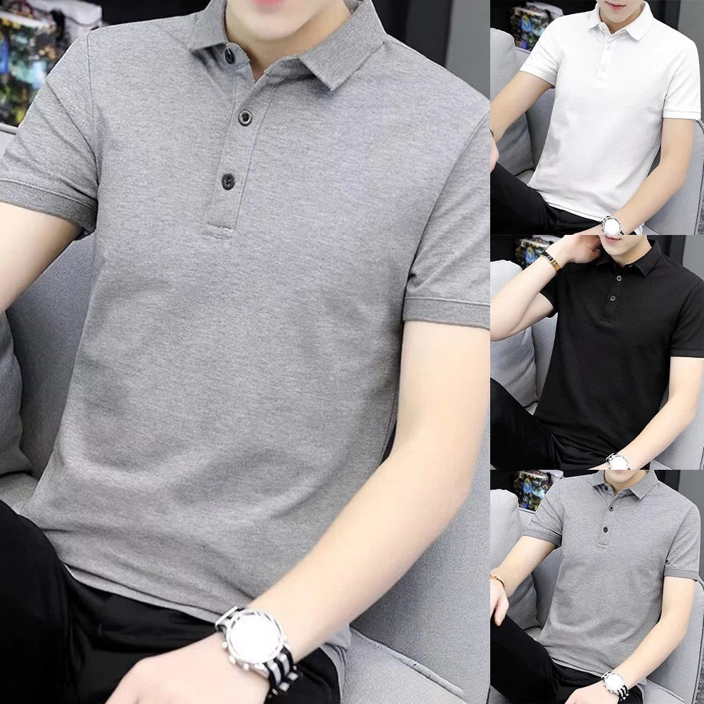 Solid Color Men's Short Sleeve T-Shirt for Daily Vacation Holiday Wear