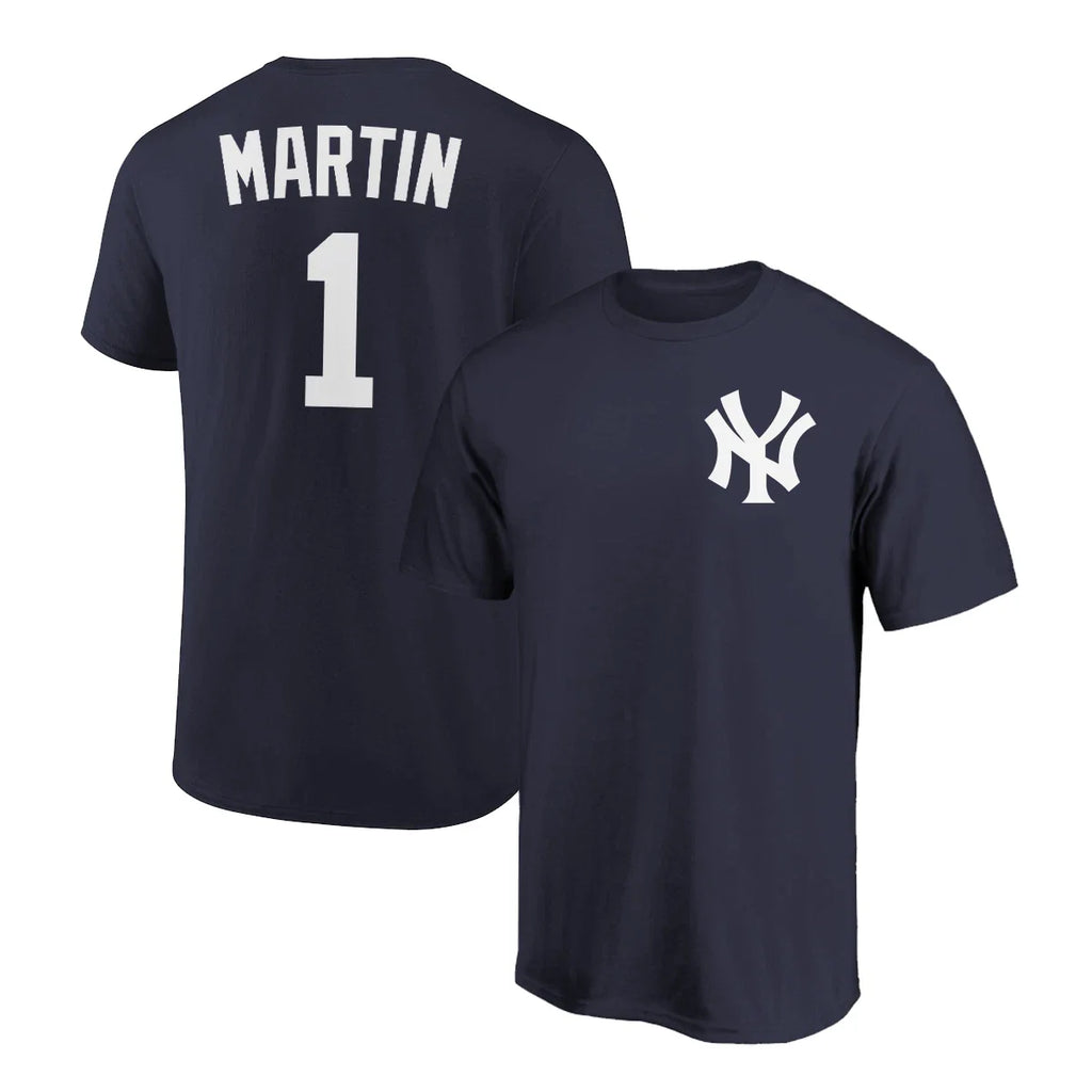 Billy Martin T-Shirt New York Yankees Player Name and Number Soft Jersey Tee