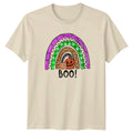 Boo Boo Crew Womens T-Shirt Boho Rainbow Halloween Halloween Gift For Her
