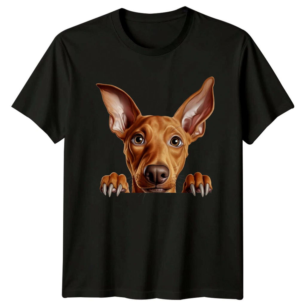 Cute Pharaoh Hound Dog Peekaboo Funny Pet Lover Graphic T-Shirt