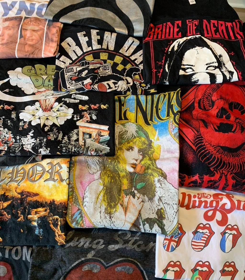 Band Tour Retro Album Music Festival Graphic T Mystery Shirt Bundle Lot 2X-Large
