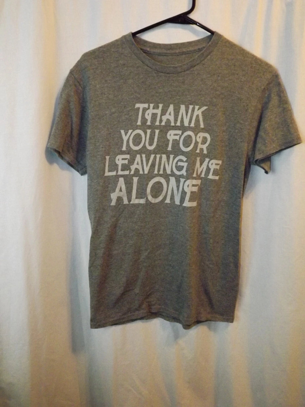 Thank you for leaving me alone - shirt introvert funny antisocial gray goth