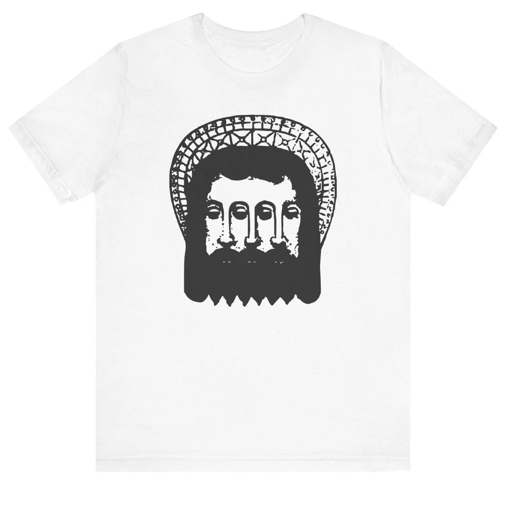 Faces of the Trinity Trippy Jesus Shirt Surreal Psychedelic Angel Unisex Tee