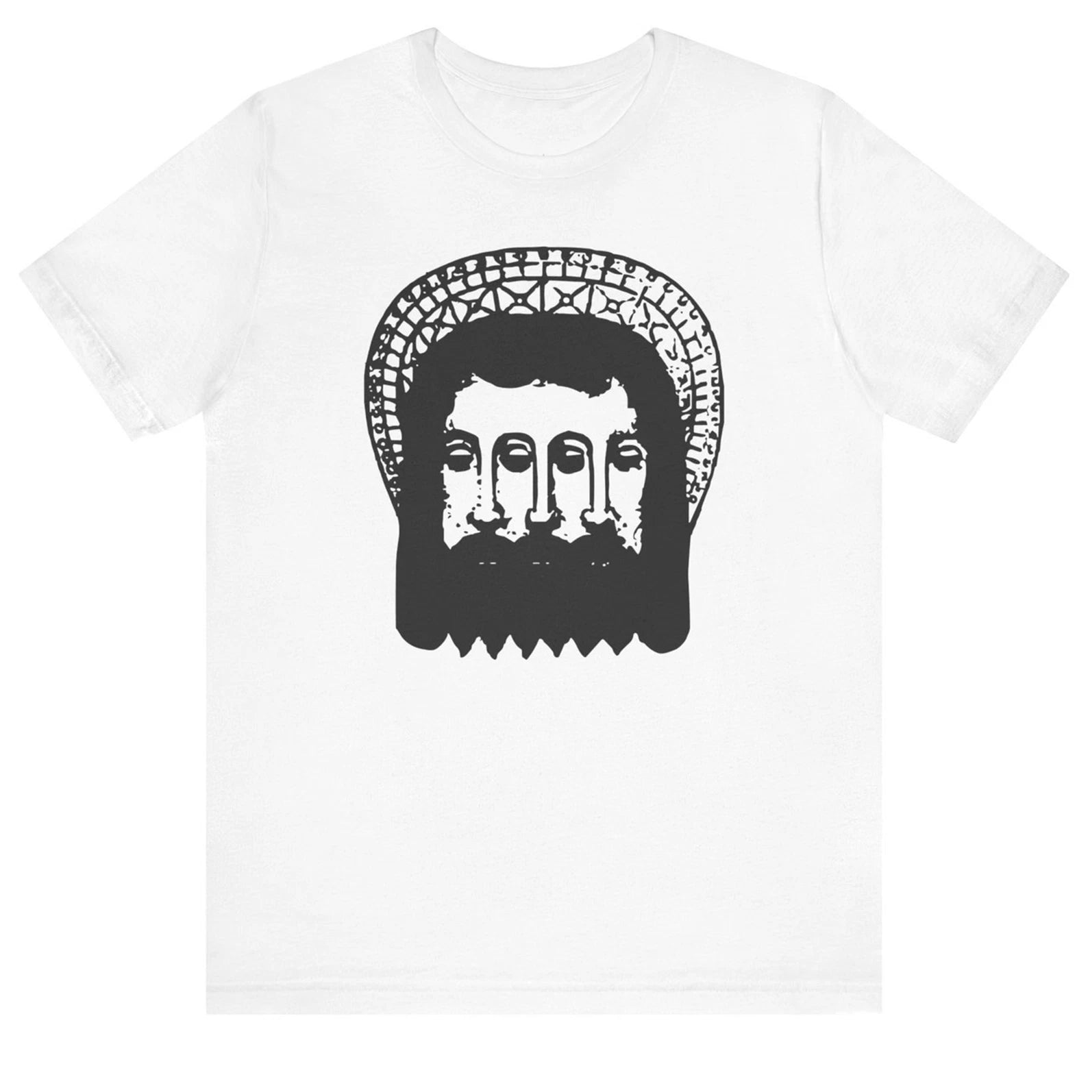 Faces of the Trinity Trippy Jesus Shirt Surreal Psychedelic Angel Unisex Tee