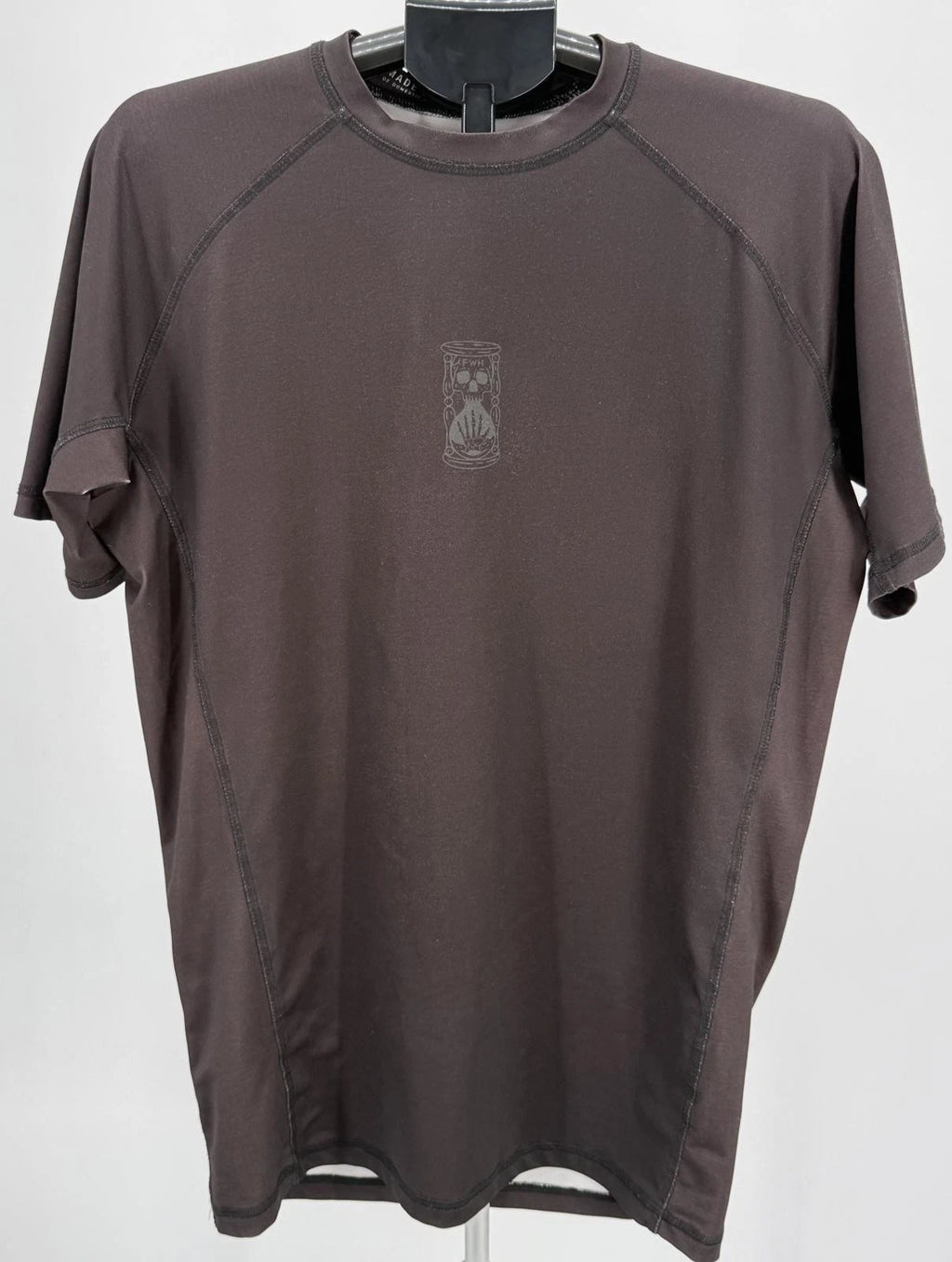 Modern Black Graphic Skull Hourglass T-Shirt Athletic Style 2XL