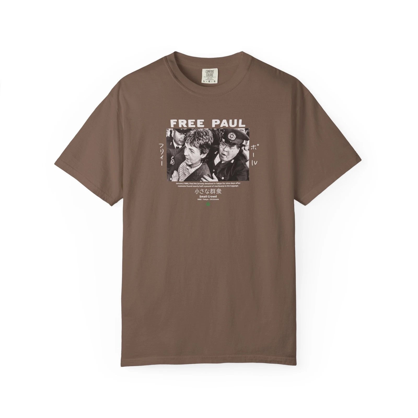 Free Paul McCartney Shirt Tokyo Beatles Marijuana Vintage Tee