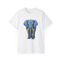 Blue Mandala Elephant Tee | Boho Animal Graphic Shirt