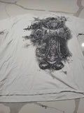 Vintage Tapout Y2k White Unisex Sleeve T Shirt Size Adult XL