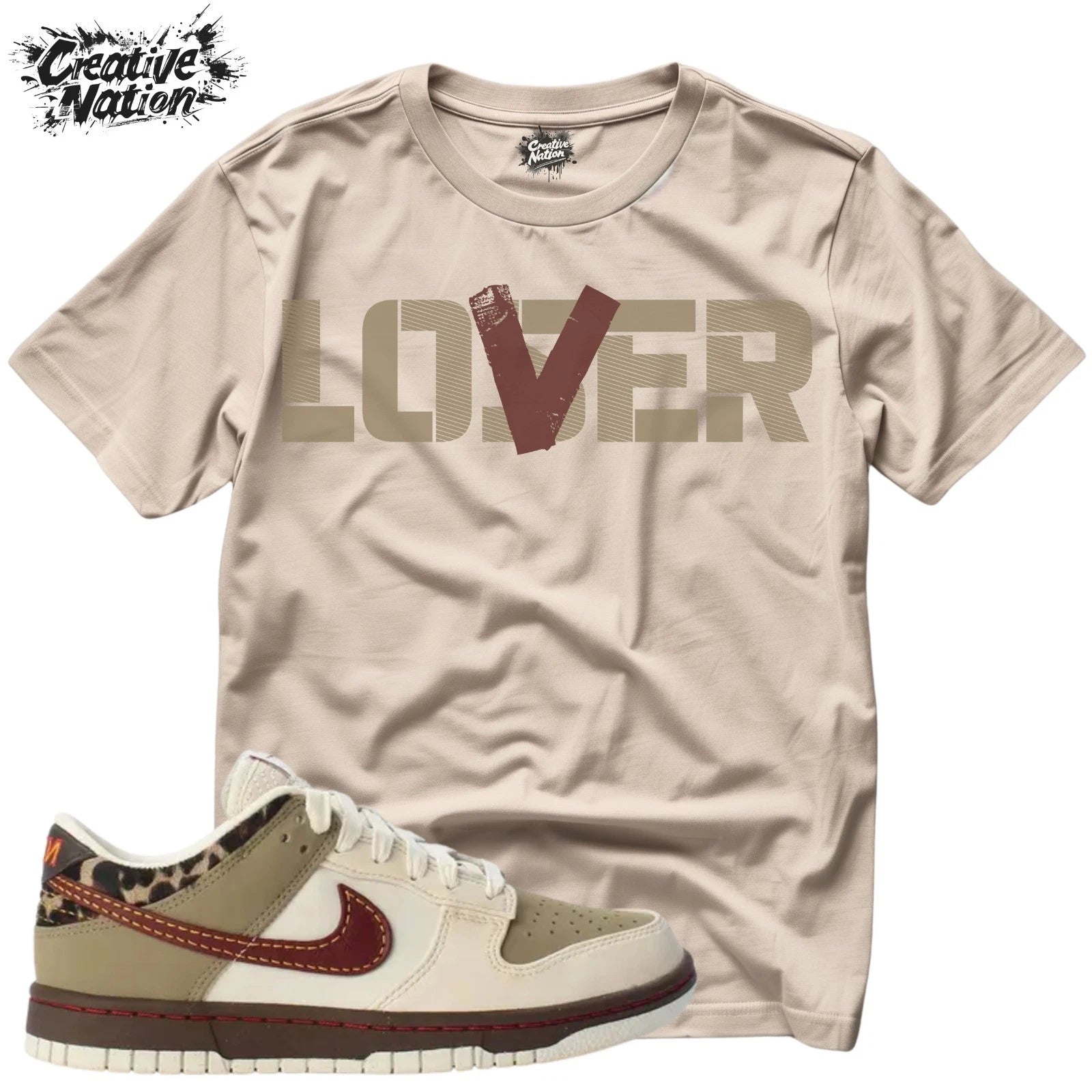 Shirt To Match Dunk Low Retro Khaki Team Red Pearl Unisex Tee Lover Shirt