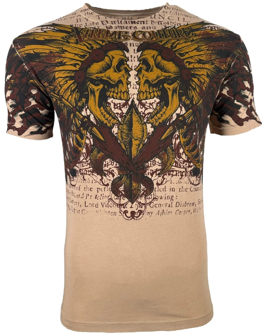 Xtreme Couture by Affliction Men's T-Shirt Dakota Biker Cross Y2K S-5XL
