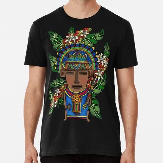 Muisca Chibcha Colombia Coffee Plant Full Colour S to 5XL Made in USA T-Shirt