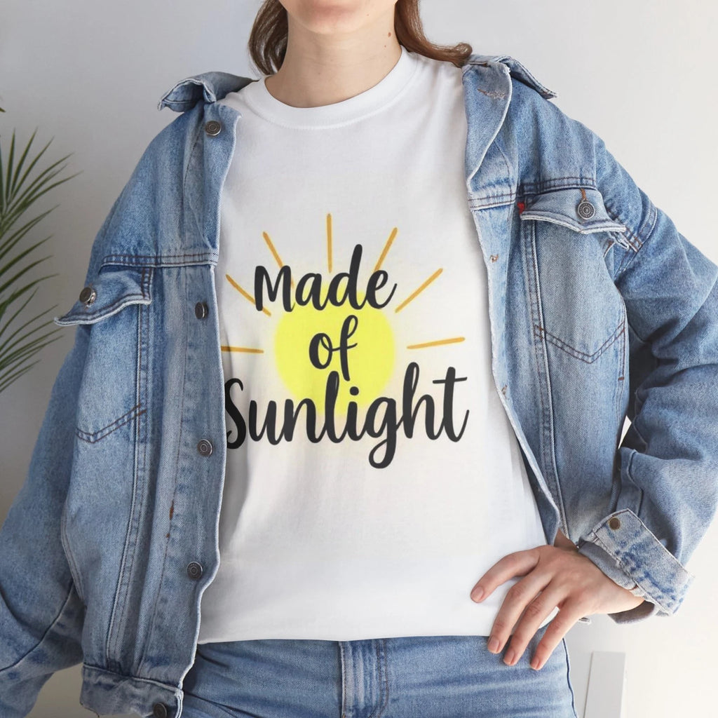 Sunlight Tee, Minimalist Sun Behind Design T-Shirt, Unisex Cotton Tee, Graphic