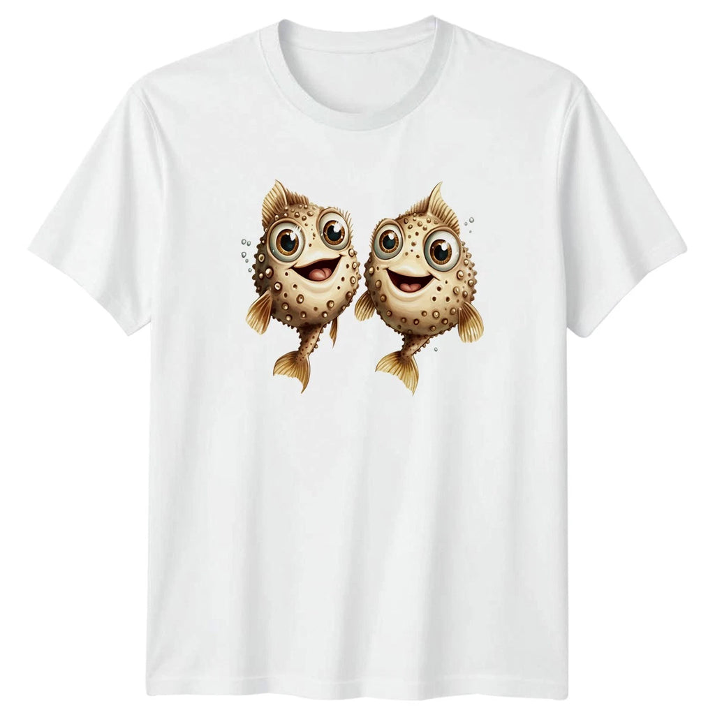 Cute Pufferfish T-Shirt Marine Ocean Life Gift For Him And Her