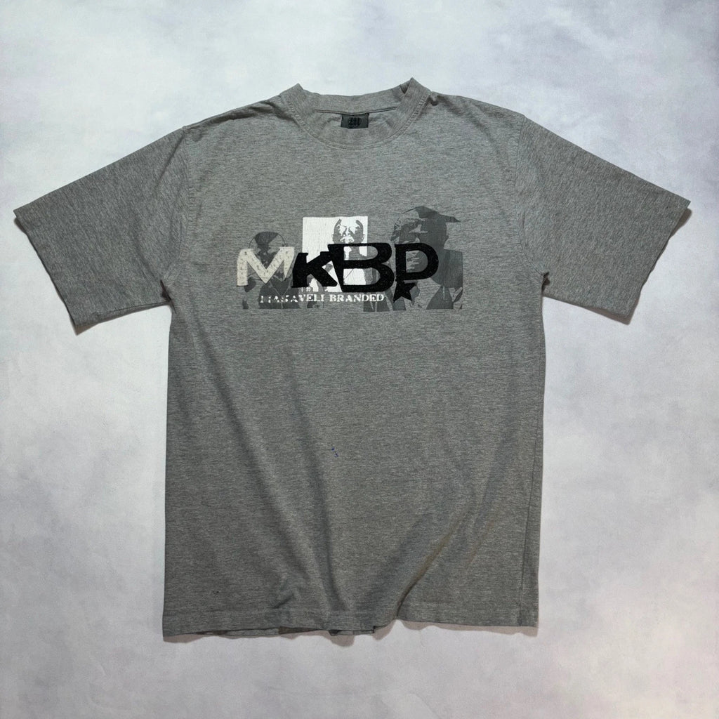 Vintage Tupac Makaveli T-Shirt Men's L Hip Hop Rap Tee Gray Streetwear 90's Y2K