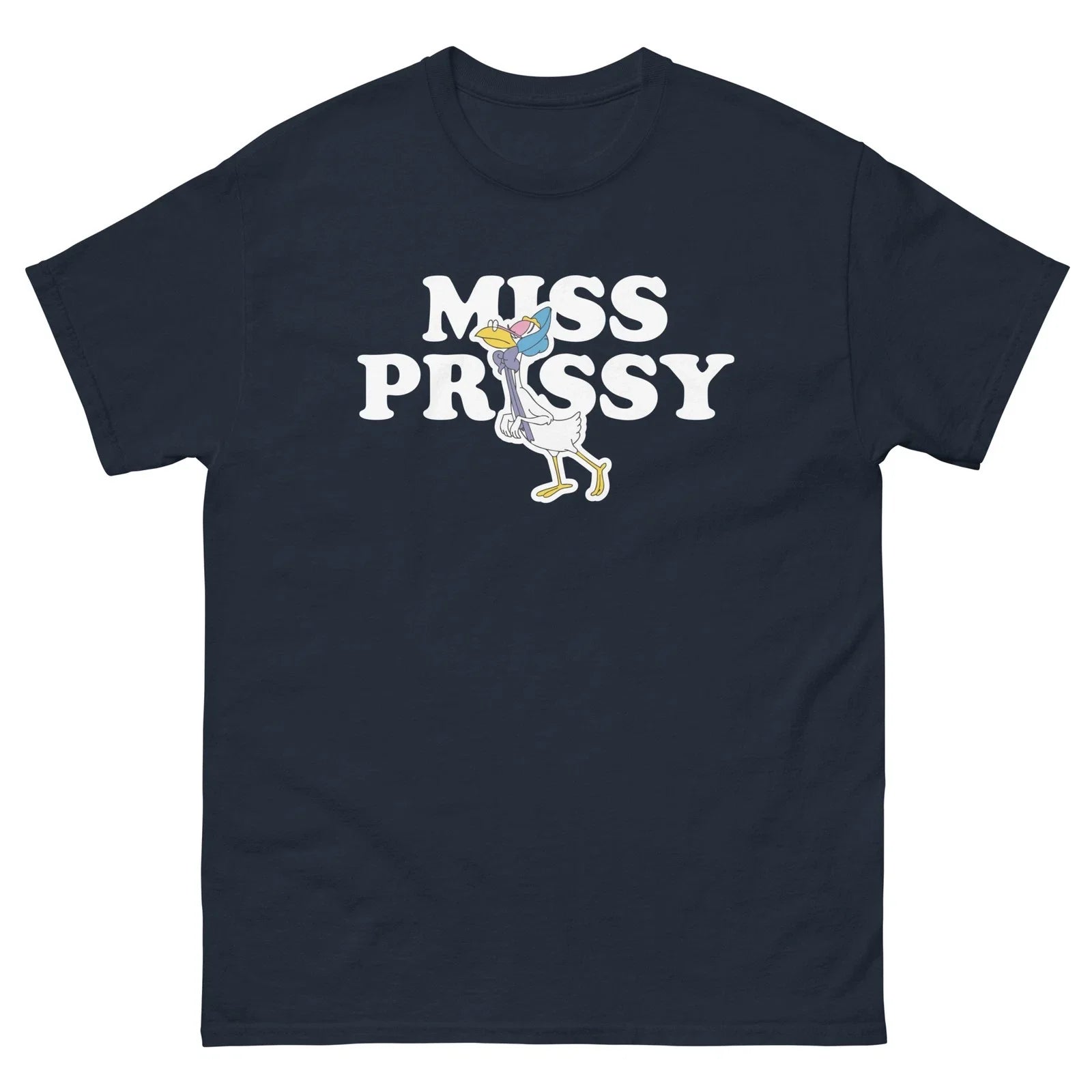 Miss Prissy Graphic T Shirt Navy Unisex classic tee