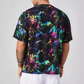 Mens colorful For graffiti print T shirt with high street style for casual wear