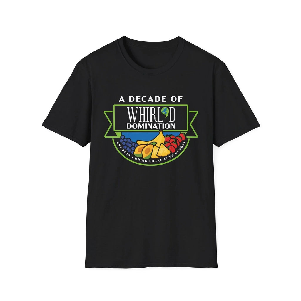 Beautiful Whirl'd Eatery T-Shirt | Whirl'd Domination Smoothies Tee