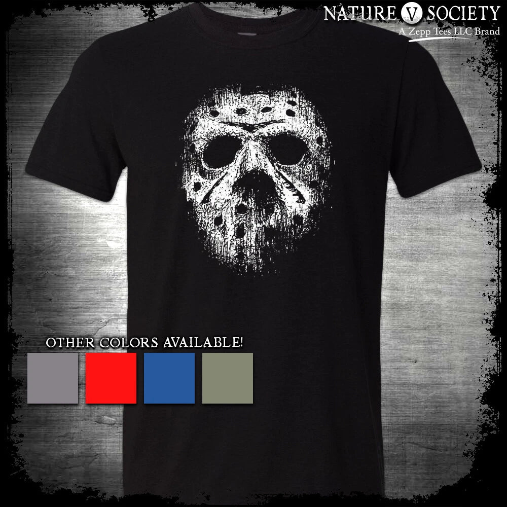 Jason Voorhees Mask T-Shirt TGIF Friday The 13th Halloween Horror Movie Shirt