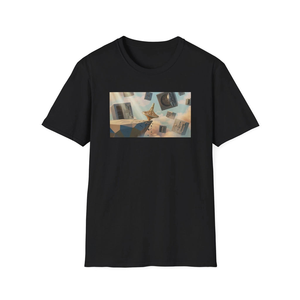 Surreal Graphic Spinning Top Vault Art T Shirt | Abstract Unisex Streetwear Tee
