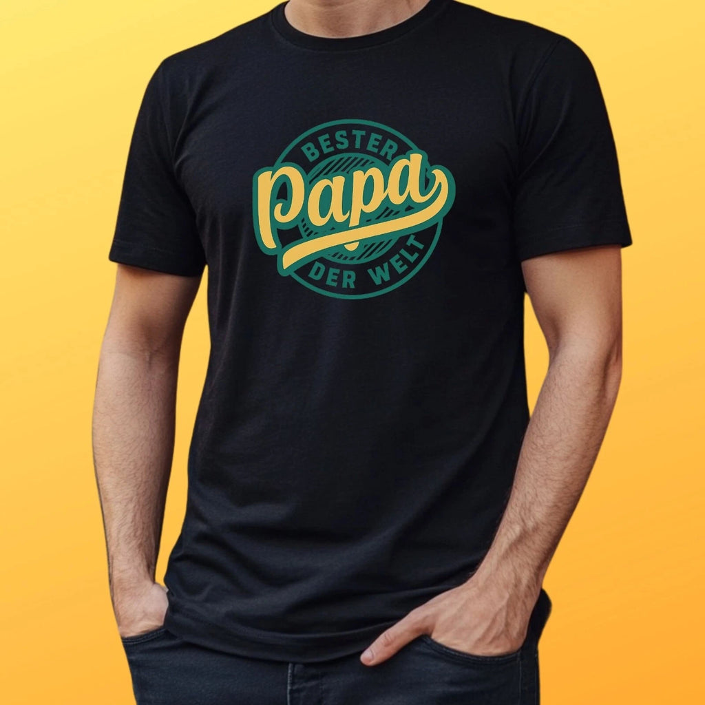 Mens Best Dad In The World Motif Cotton T-Shirt Size S to 5XL