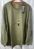 Men's Timberland Big & Tall 3XL PRO Core Logo Long-Sleeve T-Shirt Olive NWT