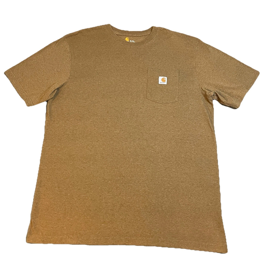 Carhartt Pocket T-Shirt Mens XL Tall Gold Original Fit Workwear Construction VTG