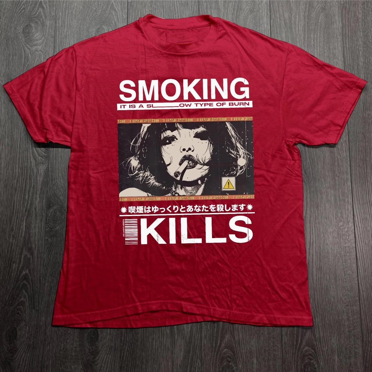 Multicolor Smoking Kills tee