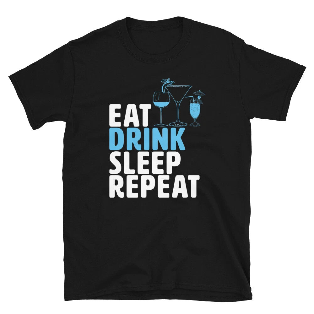 Eat Sleep Drink Cocktail and Wine T-shirt