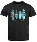 Mens T-Shirt Surfing Fashion Print Long Beach Surfboard Summer Beach