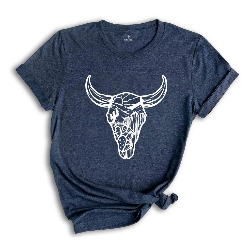 Cow Skull Desert Shirt , Western Shirt, Cowhide Shirt, Country Shirt, Cow Shirt,