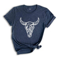 Cow Skull Desert Shirt , Western Shirt, Cowhide Shirt, Country Shirt, Cow Shirt,