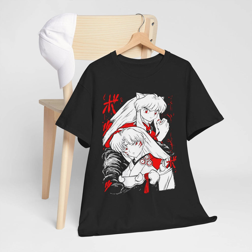 Inuyasha Sesshomaru T-shirt Red Moon Inu Yasha Kawaii Anime Tee Shirt All Size