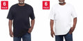 Kirkland Signature Men’s Heavyweight Crew Neck Tee, 6-pack  Cotton White Black*