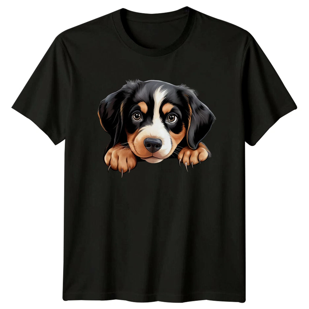 Cute Appenzeller Sennenhund Puppy Dog Breed Peekaboo T-Shirt