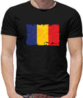 Romania Grunge Flag Mens T-Shirt - Romanian - flag - Flags - Bucharest